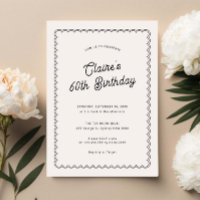 Minimalistische 60. Geburtstagsparty