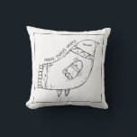 Minimalistische Abbildung von Bird Folk Art Kissen<br><div class="desc">Minimalistische Zeile zeichn eines Vogels im Stil der Volkskunst und "Zuhause tweet Zuhause" Slogan.</div>
