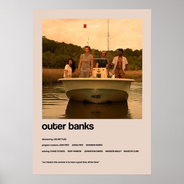 Minimalistische Abdeckung der Außenbanken Poster (Vorne)