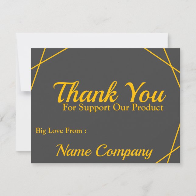 Minimalistische, aber elegante Thankyou-Karte (Vorderseite)