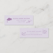 Minimalistische Abschluss Icon Name Card Lila
