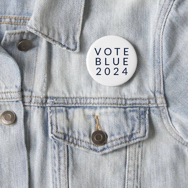 Minimalistische Abstimmung Blue Kamala Harris 2024 Button (Beispiel)