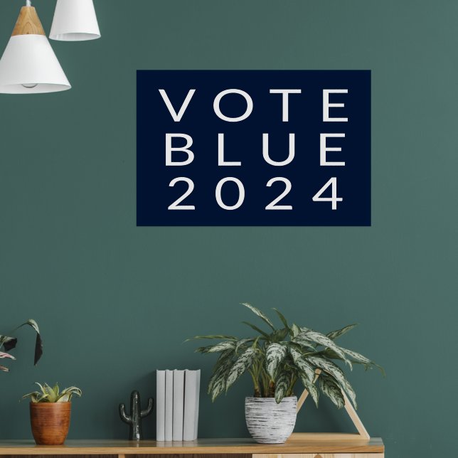 Minimalistische Abstimmung Blue Kamala Harris 2024 Poster (Wohnzimmer 1)