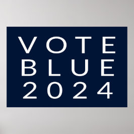 Minimalistische Abstimmung Blue Kamala Harris 2024 Poster