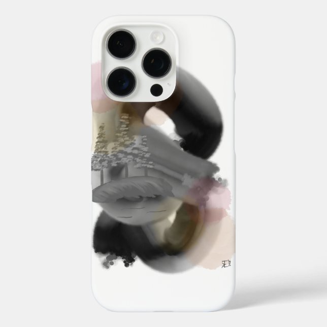 Minimalistische Abstrakte Art iPhone 16 Pro Phone  Hülle (Rückseite)