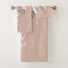 Minimalistische Abstrakte Boho Gemütliches Dekor Badhandtuch Set