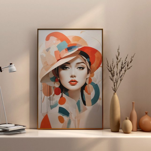 Minimalistische Abstrakte Boho Woman Wall Art Post Poster (Von Creator hochgeladen)