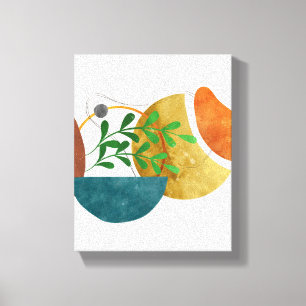 Minimalistische Abstrakte botanische Bio Formen Leinwanddruck