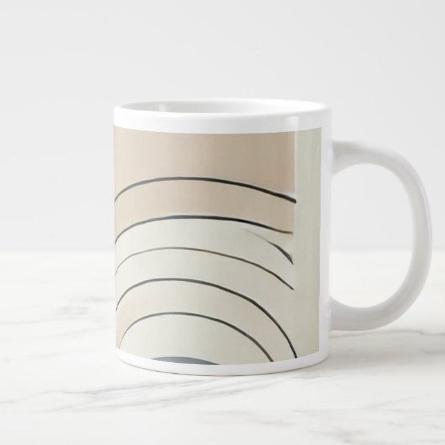 Minimalistische Abstrakte Espresso-Tasse Jumbo-Tasse (Rechts)