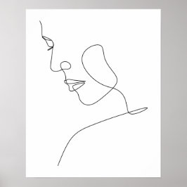 Minimalistische Abstrakte Frauen sehen sich einer  Poster