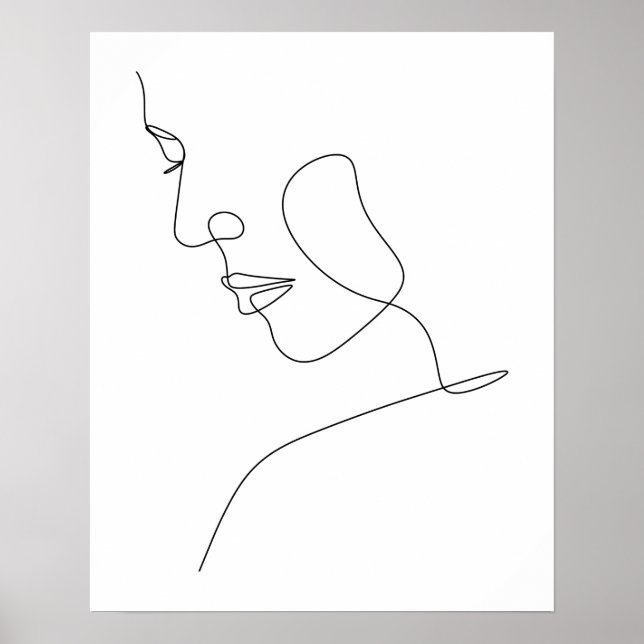 Minimalistische Abstrakte Frauen sehen sich einer  Poster (Vorne)