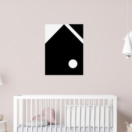 Minimalistische Abstrakte Geometrie | fett schwarz Poster