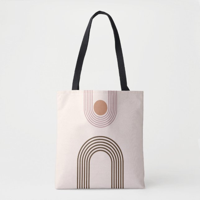 Minimalistische Abstrakte Geometrie Tasche (Vorderseite)