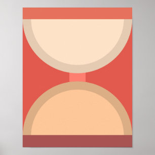 Minimalistische Abstrakte geometrische Art Earth T Poster