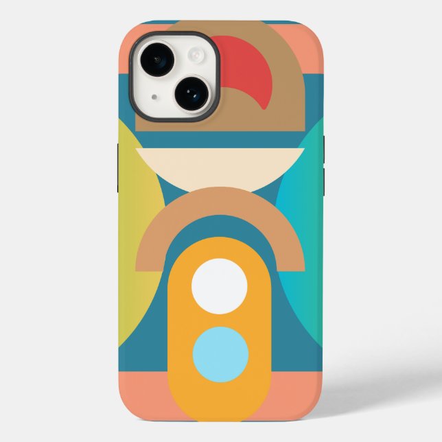 Minimalistische Abstrakte geometrische Formen Case-Mate iPhone 14 Hülle (Rückseite)