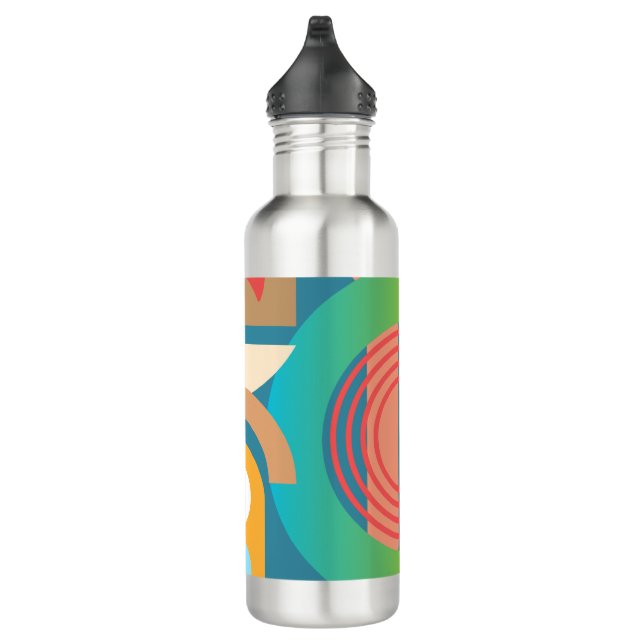 Minimalistische Abstrakte geometrische Formen Edelstahlflasche (Rechts)