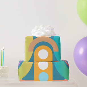 Minimalistische Abstrakte geometrische Formen Geschenkpapier
