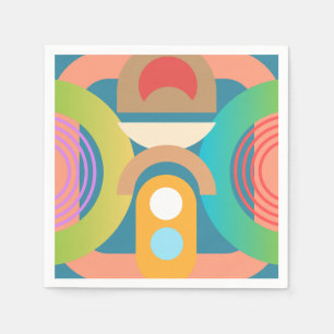 Minimalistische Abstrakte geometrische Formen Serviette