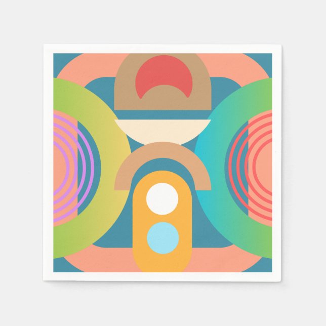 Minimalistische Abstrakte geometrische Formen Serviette (Vorderseite)
