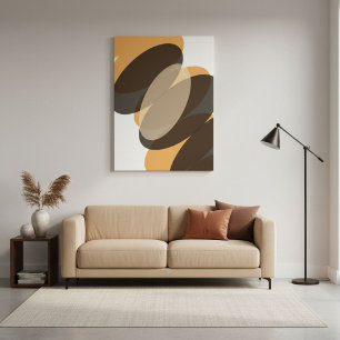 Minimalistische abstrakte geometrische Formen zeit Leinwanddruck