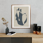 Minimalistische Abstrakte geometrische graue neutr Poster<br><div class="desc">Minimalistisches Abstraktes geometrisches Grau-Neutral-Shape-Poster</div>