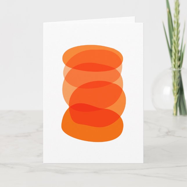 Minimalistische Abstrakte geometrische Kunst in Or Karte (Vorderseite)