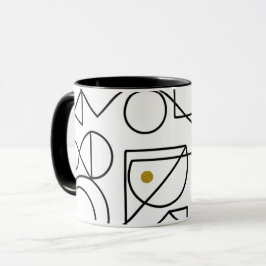 Minimalistische abstrakte geometrische Linienkunst Tasse