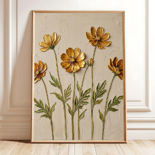 Minimalistische abstrakte Gold-Kosmos-Wandkunst Poster