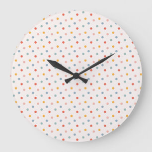 Minimalistische Abstrakte Kleine Punkte Pastell Er Große Wanduhr