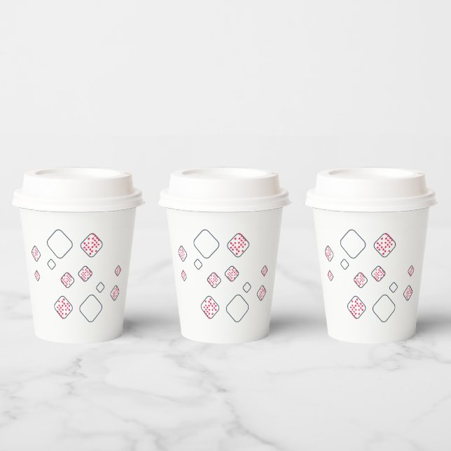 Minimalistische Abstrakte Kunstpapier-Cups Pappbecher (Multi)
