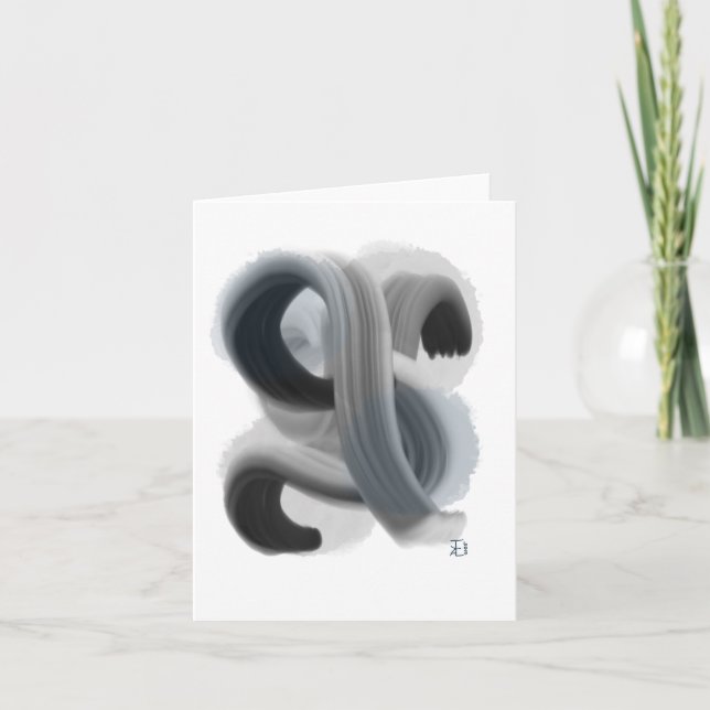 Minimalistische Abstrakte Kunstwerke Faltkarte Dan Dankeskarte (Vorderseite)