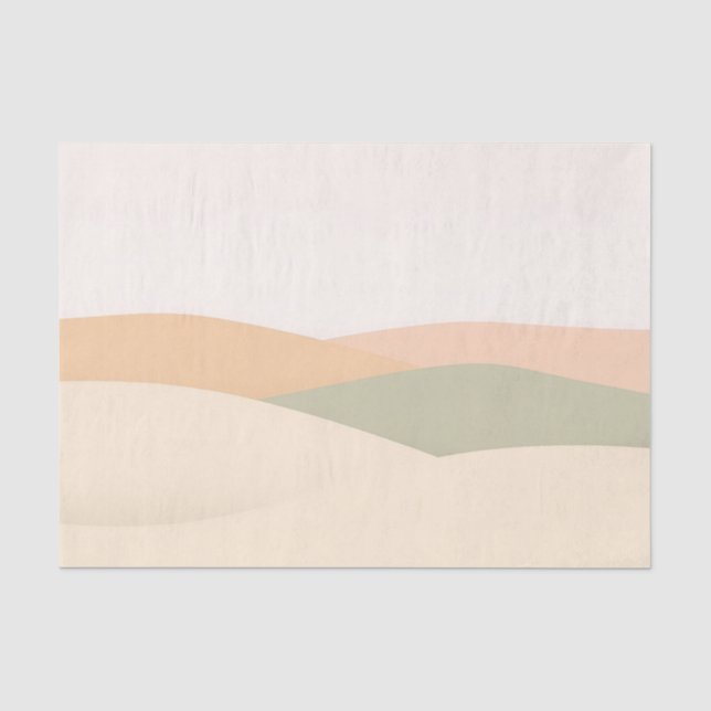 Minimalistische Abstrakte Landschaft mit den Rolli Seidenpapier (Vorderseite)