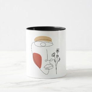 Minimalistische Abstrakte Linie Tasse