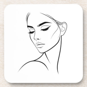 Minimalistische abstrakte Linien-feminine ästhetis Getränkeuntersetzer