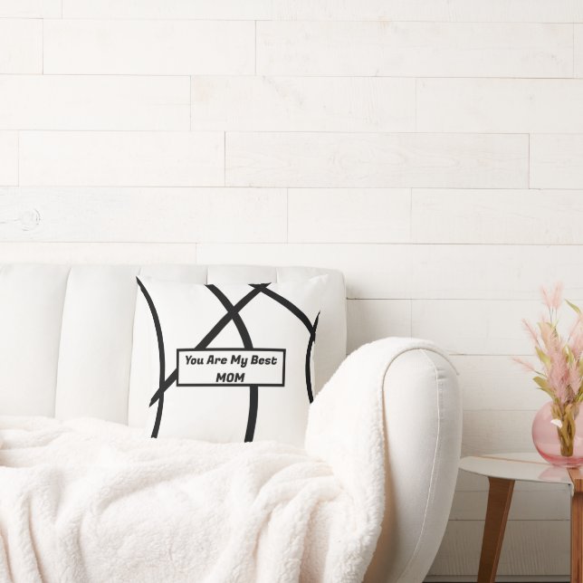 Minimalistische abstrakte Linien personalisiert Kissen (Liege)