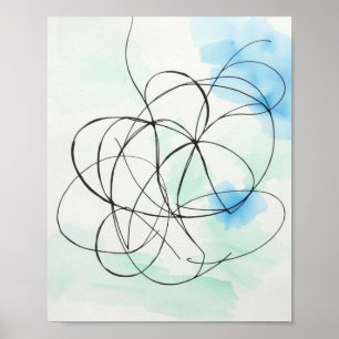 Minimalistische abstrakte Liniendrucke Poster