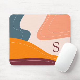 Minimalistische abstrakte organische Formen Wellen Mousepad