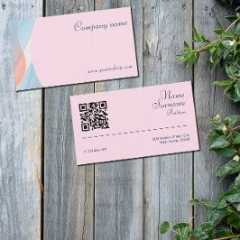 Minimalistische abstrakte QR-Code-Pastellkarte Visitenkarte