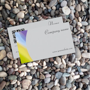 Minimalistische abstrakte QR-Karte für graue Laven Visitenkarte