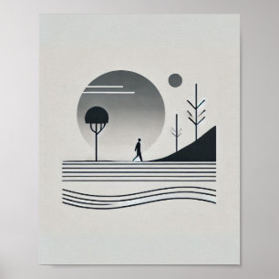 Minimalistische Abstrakte Reise-Mauer Poster
