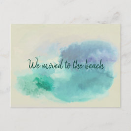Minimalistische Abstrakte Wasserfarbe Zum Strand v Postkarte