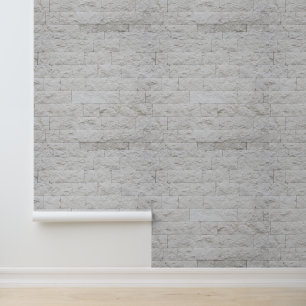 Minimalistische abstrakte weiße Backsteinsteinmaue Tapete