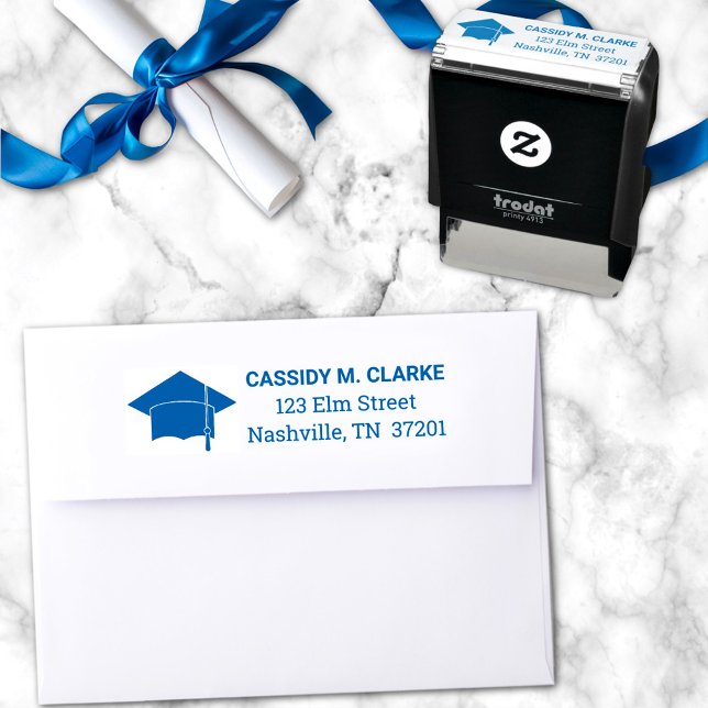 Minimalistische Adresse des Abschlusses 8. Klasse Permastempel (Von Creator hochgeladen)