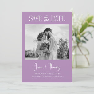 Minimalistische African Violet Save The Date Hochz Einladung