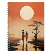 Minimalistische afrikanische Kunst Elegante Schwar