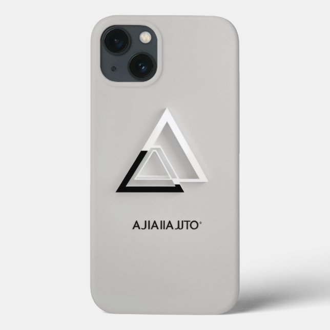 Minimalistische "Ajia"-Shop Logo iPhone Case (Rückseite)