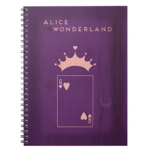 Minimalistische Alice im Wunderland der feenhaften Notizblock