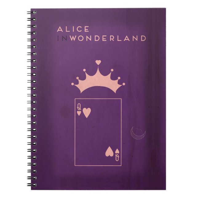 Minimalistische Alice im Wunderland der feenhaften Notizblock (Vorderseite)