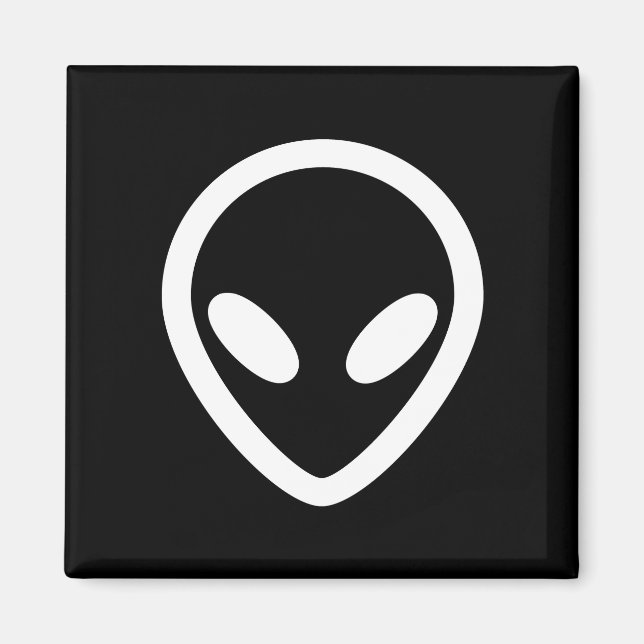 Minimalistische Alien beobachtet Sie Magnet (Vorne)