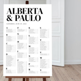 Minimalistische Alphabetisierungstabelle Personali Poster